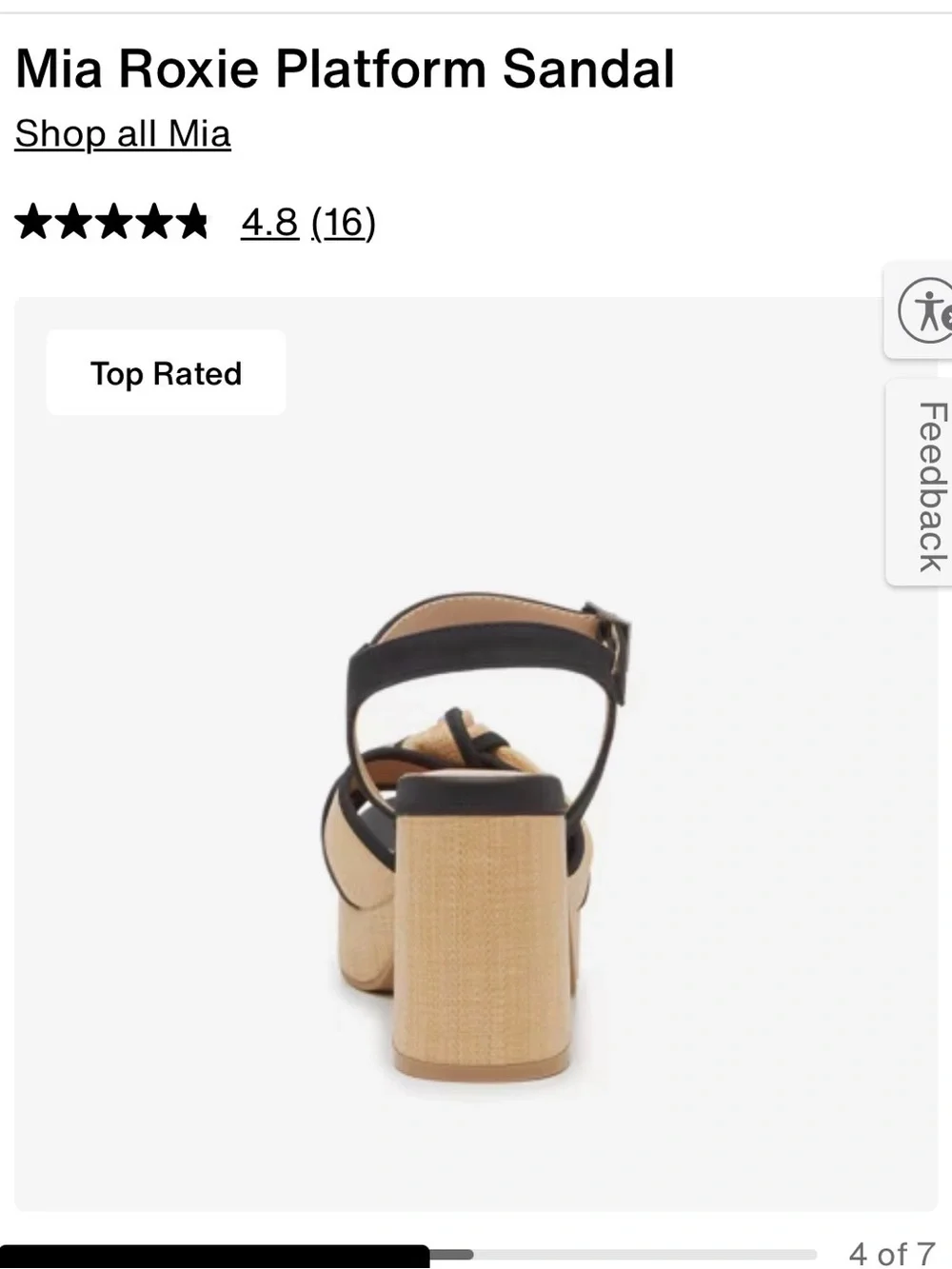 MIA Roxie Knot Platform Sandal - Black & Natural